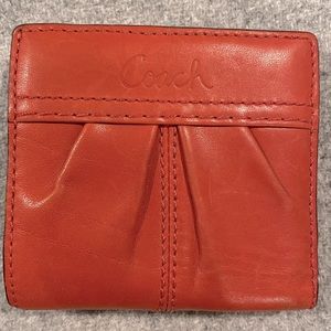 Small Coach Wallet in Burnt Orange